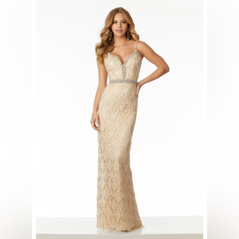MORILEE PROM DRESS STYLE:42033 COLOR Champagne